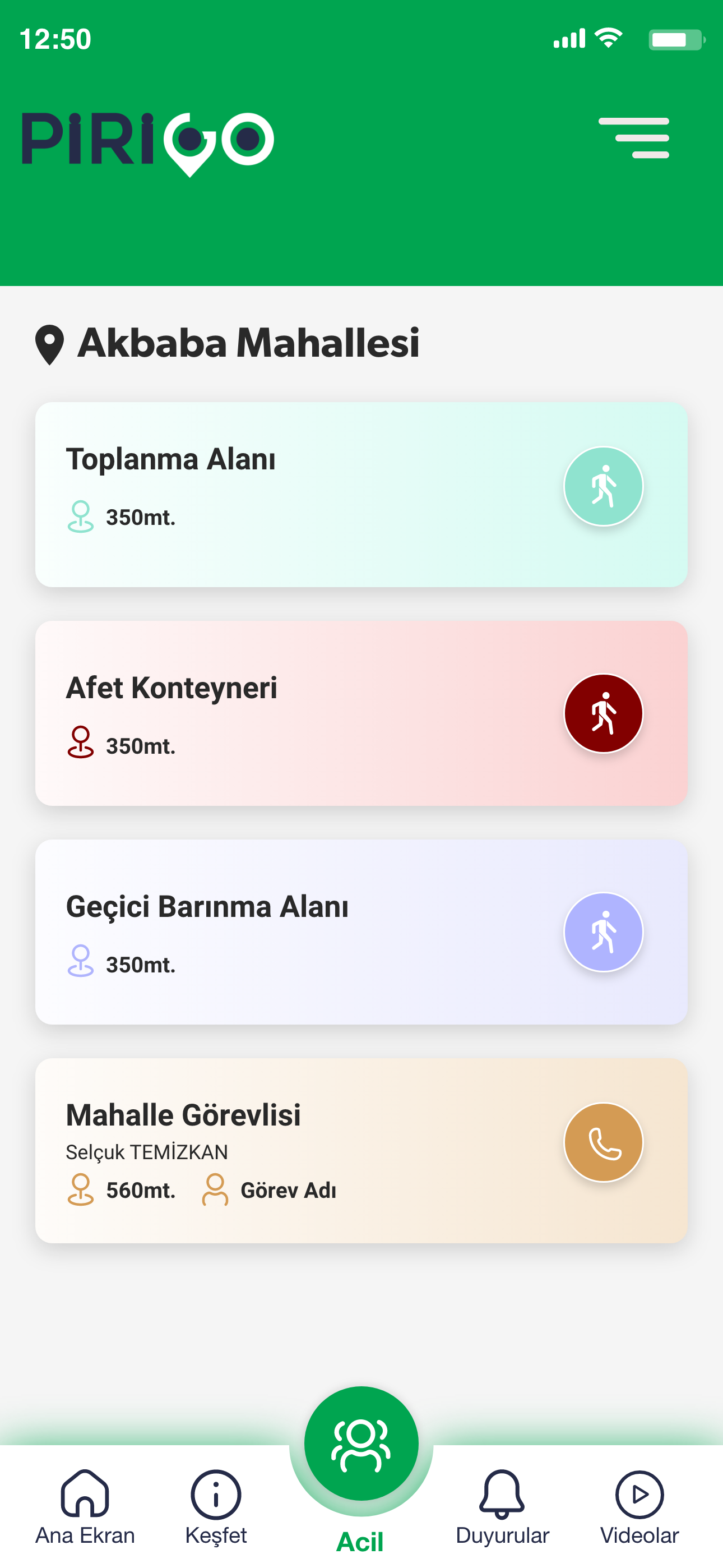 PiriGo Deprem Yardım Uygulaması