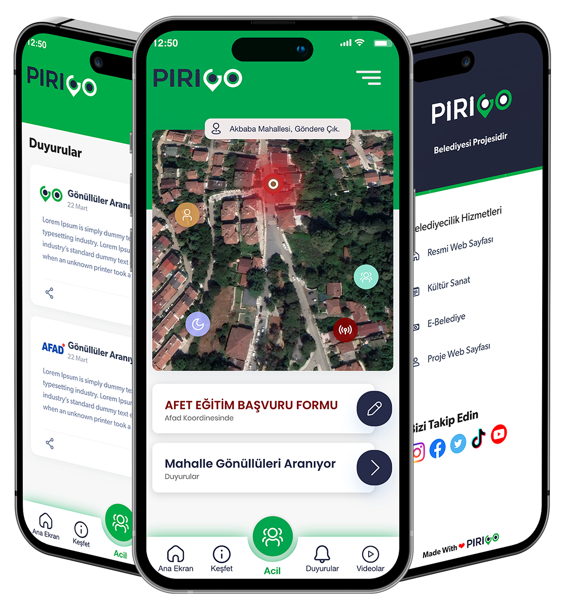 PiriGo Mobil Deprem Uygulaması